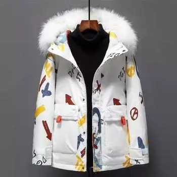 Мужской и женский утолщенный пуховик, зимнее новое пальто для пары, верх S