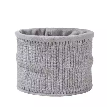 Мужской и женский зимний теплый шейный платок, однотонный флисовый шейный платок, корейский стиль, толстый вязаный шерстяной шейный платок