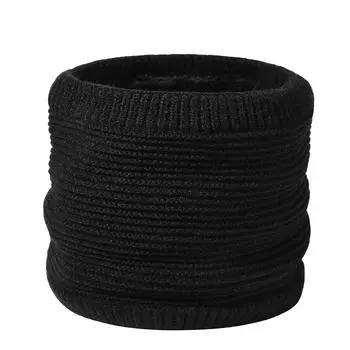 Мужской и женский зимний теплый шейный платок с флисовой подкладкой, универсальный шейный платок в корейском стиле, однотонный, утепленный, двухслойный, утеплитель для шеи