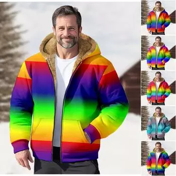 Мужской индивидуальный повседневный свитер на молнии с длинным рукавом и принтом, толстый хлопковый костюм, зимний костюм L зелёный