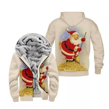 Мужской индивидуальный повседневный свитер на молнии с длинным рукавом и принтом, толстый хлопковый костюм, зимний костюм M зелёный