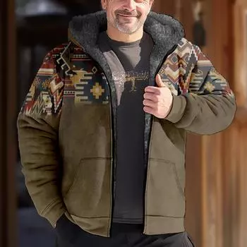 Мужской индивидуальный повседневный свитер на молнии с длинным рукавом и принтом, толстый хлопковый костюм, зимний костюм XL темно-синий