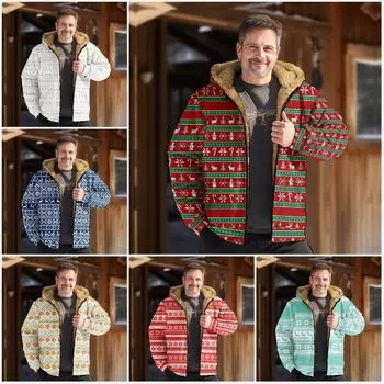 Мужской индивидуальный повседневный свитер на молнии с длинным рукавом и принтом, толстый хлопковый костюм, зимний костюм XL