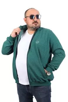 Мужской кардиган больших размеров больших размеров на молнии, кардиган больших размеров - Nefti