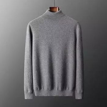 Мужской кашемировый свитер Qinghe cashmere 30% кашемир 70% шерсть Мужской осенне-зимний кашемировый свитер мягкий и теплый M белый