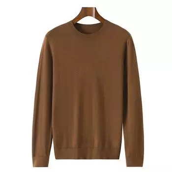 Мужской кашемировый свитер Qinghe Cashmere 50% Mulberry Silk 50% Wool Мужской осенне-зимний кашемировый пуловер Мягкий и теплый L каталина синий