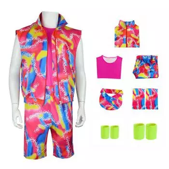 Мужской комбинезон, коллекция костюмов персонажей, комбинезон на Хэллоуин, сценическое представление, вечеринка, косплей XL розовый