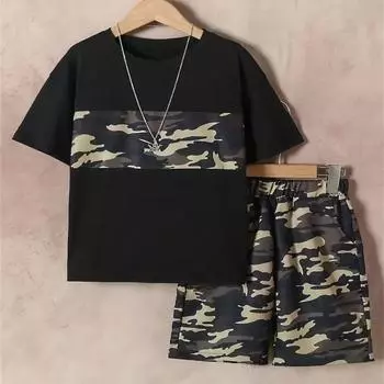 Мужской комплект футболок, повседневная спортивная одежда с принтом кокосовой пальмы для отдыха, одежда больших размеров, шорты, костюм, летнее пляжное пальто 6XL