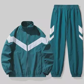 Мужской комплект из дышащей сетчатой куртки Taslon и повседневных брюк XXL синий