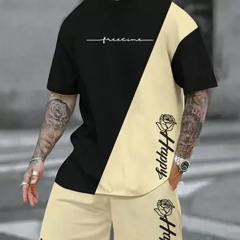 Мужской комплект из футболки и шорт с короткими рукавами и короткими рукавами Manfinity LEGND S