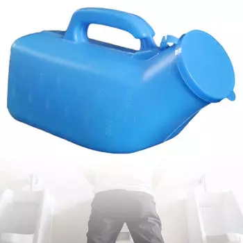 Мужской контейнер для мочи с ручкой крышки, легкий писсуар для мужчин, горшок для синий