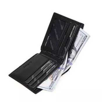 Мужской кошелек Baellerry из искусственной кожи, модный, ультратонкий, короткий, для монет, держатель для нескольких карт, чехол для удостоверения личности