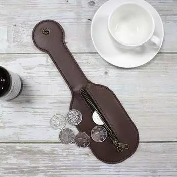 Мужской кошелек для монет из искусственной кожи, модный открытый мини-кошелек на молнии для самообороны чёрный