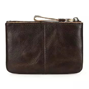 Мужской кошелек для монет из натуральной кожи на молнии, тканый мини-кошелек из натуральной кожи с держателем для карт, кошелек для мужчин, кошельки-клатчи