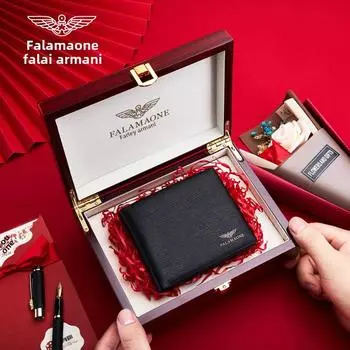 Мужской кошелек Farley Armani High-End Business Short - идеальный подарок для мужа или парня 19 inch