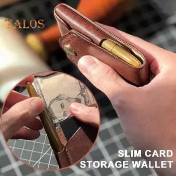 Мужской кошелек из искусственной кожи, держатель для карт, складной компактный кошелек, большой объемный органайзер для карт, деловой подарок, органайзер для купюр 1pc