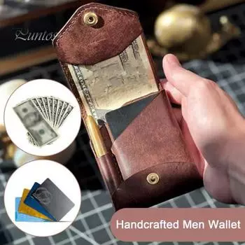 Мужской кошелек из искусственной кожи, держатель для карт, складной компактный кошелек, большой объемный органайзер для карт, деловой подарок, органайзер для купюр 1pc