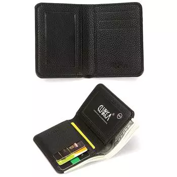 Мужской кошелек из искусственной кожи, мини-кошелек для монет, держатель для водительских прав чёрный