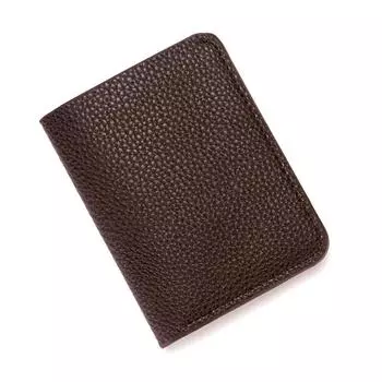 Мужской кошелек из искусственной кожи, тонкий маленький держатель для кредитных карт, кошелек для монет с узором личи