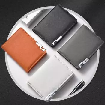 Мужской кошелек из искусственной кожи в стиле ретро, двойной, с несколькими карманами, новый кошелек для монет и кредитных карт чёрный