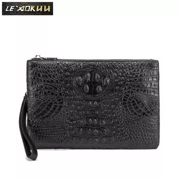 Мужской кошелек-органайзер, кожаный дизайн, чековая книжка, цепочка, карман на молнии, кошелек, клатч, 10 дюймов, планшет, мобильный телефон, мужской