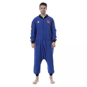 Мужской костюм астронавта НАСА, зимняя теплая свободная флисовая пижама космонавта S синий