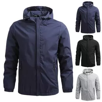 Мужской костюм для альпинизма, быстросохнущая ветровка, спортивная куртка на открытом воздухе, пальто L светло-серый