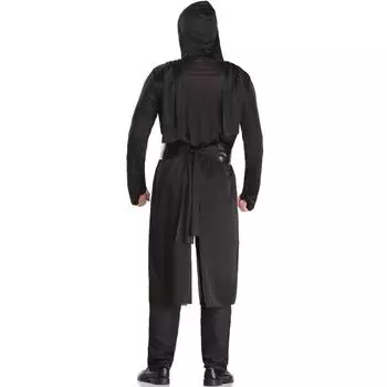 Мужской костюм ниндзя, косплей, костюм на хеллоуин, косплей, костюм воина, костюм самурая, костюм жнеца one size fits all чёрный