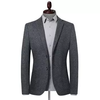 Мужской костюм осень и зима новый повседневный маленький костюм мужской средний и молодежный тренд корейская версия пиджак M