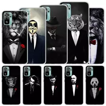 Мужской костюм рубашка галстук мягкий чехол для Xiaomi Redmi 10 10A 10C 9 9A 9C 9T чехол для телефона 8 8A 7 7A 6 6A S2 K20 K40 Pro 10X Funda Coque Redmi 10