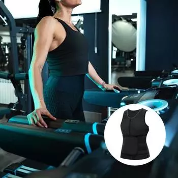 Мужской костюм-сауна 2 в 1, тренировочная рубашка для живота, бандаж для пота, корректирующее белье с поддержкой осанки и поясом для облегчения боли в пояснице M