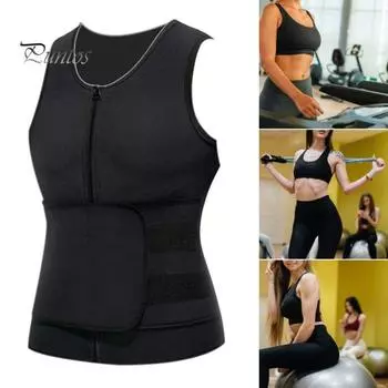 Мужской костюм-сауна 2 в 1, тренировочная рубашка для живота, бандаж для пота, корректирующее белье с поддержкой осанки и поясом для облегчения боли в пояснице L