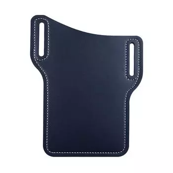 Мужской кожаный чехол на ремне для улицы, поясная сумка, искусственный чехол, держатель для карт для мобильного телефона, чехол темно-коричневого