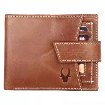 Мужской кожаный кошелек India Tan дубильная кора