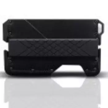 Мужской кожаный кошелек из алюминиевого сплава с RFID-меткой, чехол для кредитных карт, металлический антимагнитный кошелек чёрный