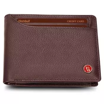 Мужской кожаный кошелек Nicolas Brown | Мужской кошелек с RFID-блокировкой | Кошельки Мужские Кожаные