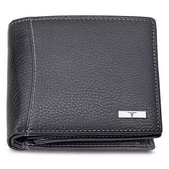 Мужской кожаный кошелек Oliver Grey - упакован в премиальную деревянную коробку для праздничного подарка