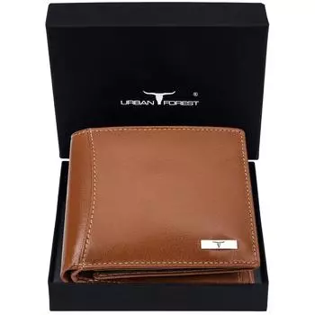 Мужской кожаный кошелек Oliver коньячного цвета 13 X 11 X 2.5 CM