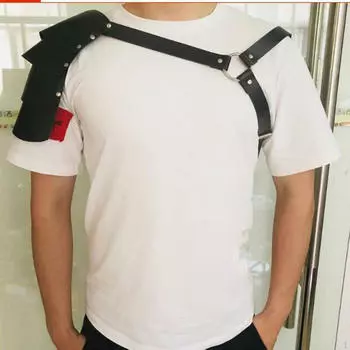 Мужской кожаный плечевой ремень, искусственные готические ремни для маскарадных костюмов