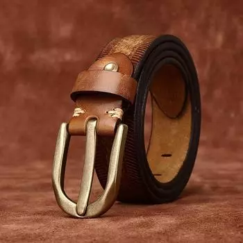 Мужской кожаный ремень, редкий, утолщенный и очень толстый, мытый в стиле ретро, первый слой коровьей кожи, мужской кожаный ремень с пряжкой
