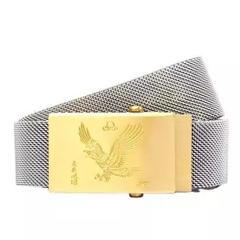 Мужской кожаный ремень с автоматической пряжкой из нержавеющей стали, металлический ремень с роликовой пряжкой, тканый сетчатый ремень, молодежный крутой модный ремень для отдыха 120cm