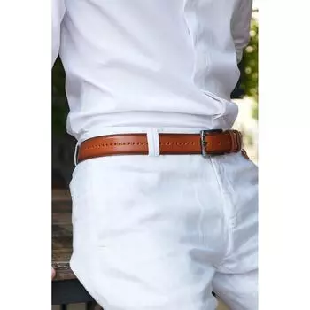 Мужской кожаный ремень Sterio Tan