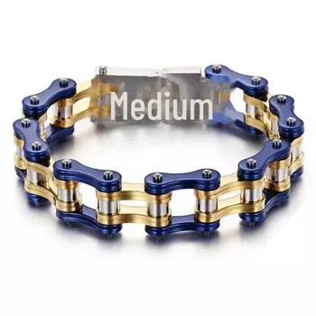 Мужской красный и черный браслет из нержавеющей стали для мотоцикла - европейский и американский стиль 21.5 cm