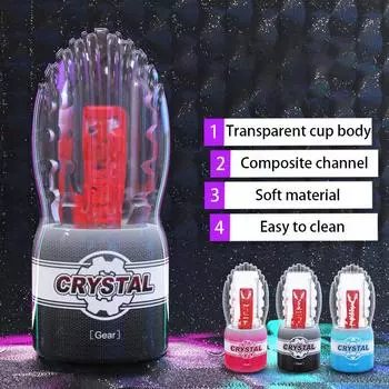 Мужской Кристалл Прозрачный Кристалл Кубок Для Мастурбации Ручной Набор Портативные Секс-Игрушки