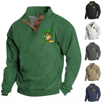 Мужской круглый вырез с длинным рукавом, пуловер с принтом ко Дню святого Валентина, парная толстовка L чёрный