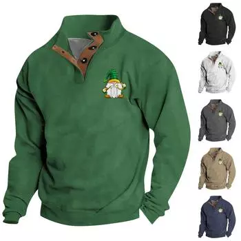 Мужской круглый вырез с длинным рукавом, пуловер с принтом ко Дню святого Валентина, парная толстовка L чёрный