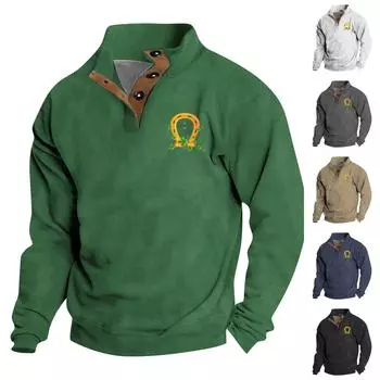 Мужской круглый вырез с длинным рукавом, пуловер с принтом ко Дню святого Валентина, парная толстовка L