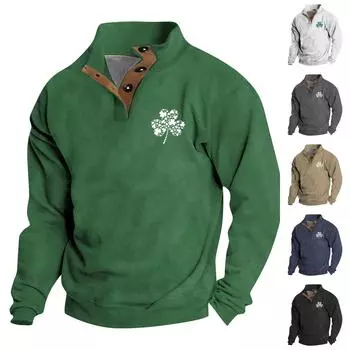 Мужской круглый вырез с длинным рукавом, пуловер с принтом ко Дню святого Валентина, парная толстовка XXL