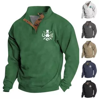 Мужской круглый вырез с длинным рукавом, пуловер с принтом ко Дню святого Валентина, парная толстовка XL белый