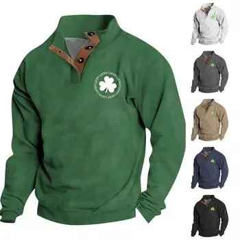 Мужской круглый вырез с длинным рукавом, пуловер с принтом ко Дню святого Валентина, парная толстовка L